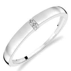 Alliance Or Blanc 375/1000 sertie Diamants blancs